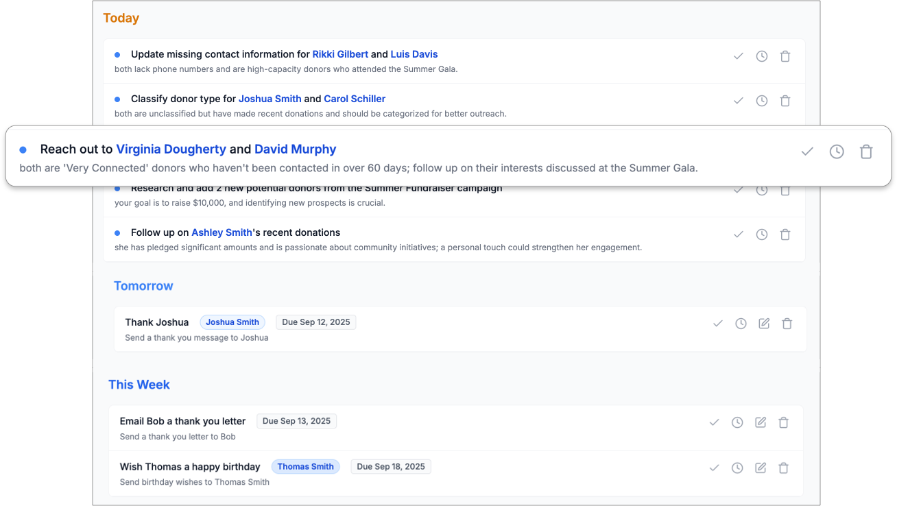 NAVI Daily Tasks Interface